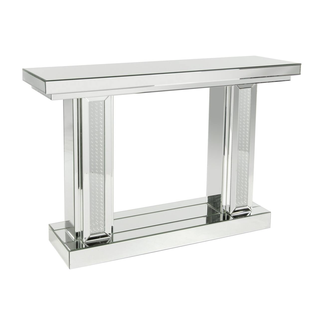 Silver Glam Wood Console Table, 32" x 48"